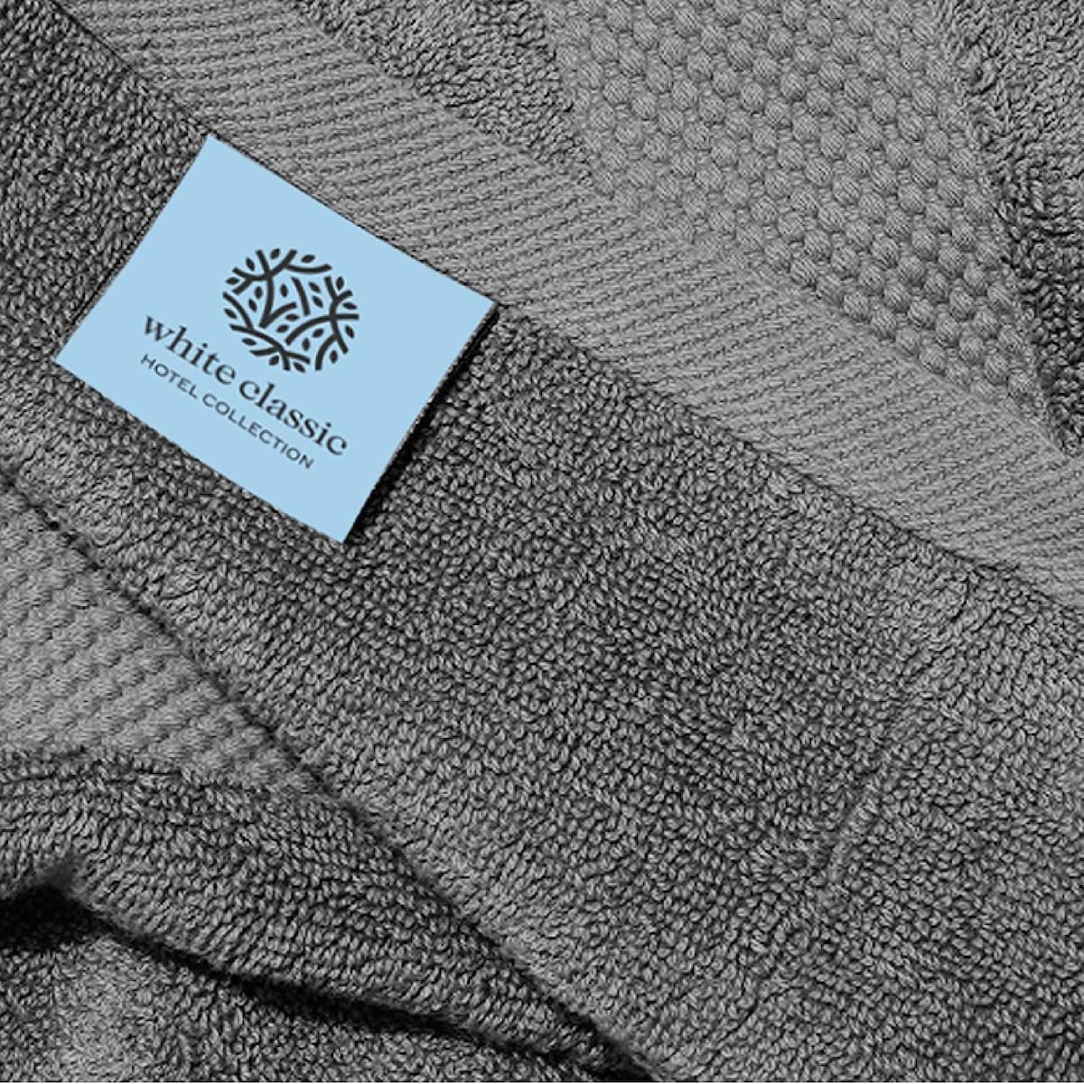 White Classic Luxury Cotton Hand Towel 16x30 - Set of 6