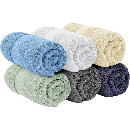 White Classic Luxury Cotton Hand Towel 16x30 - Set of 6