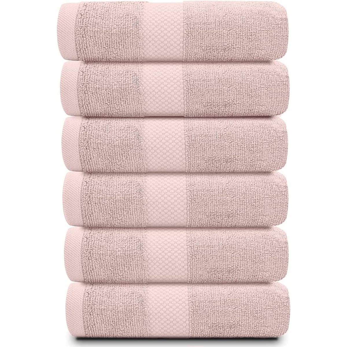 White Classic Luxury Cotton Hand Towel 16x30 - Set of 6