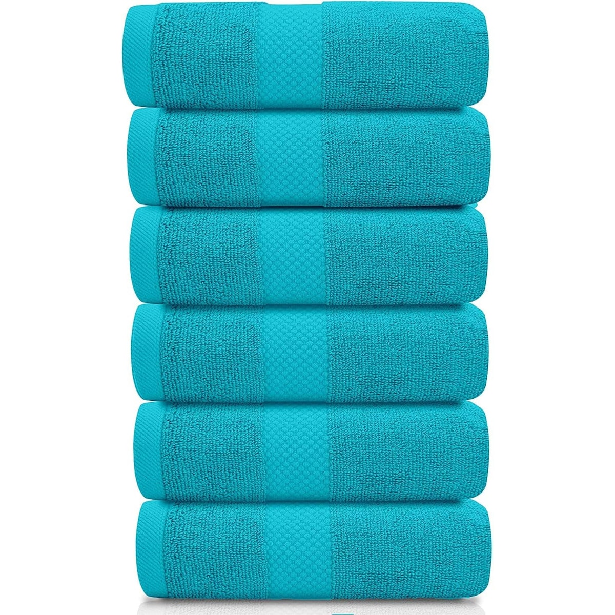 White Classic Luxury Cotton Hand Towel 16x30 - Set of 6