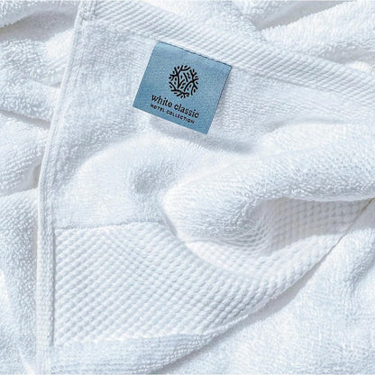 White Classic Luxury Cotton Hand Towel 16x30 - Set of 6