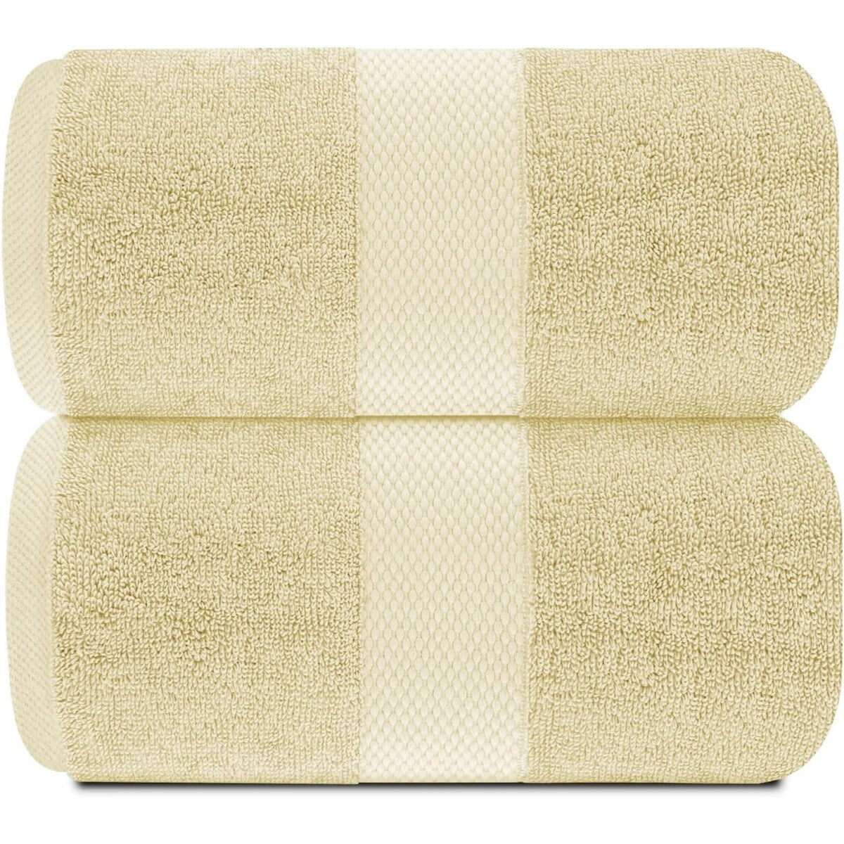 White Classic Luxury Cotton Oversized Bath Sheet 35x70 - Set of 2