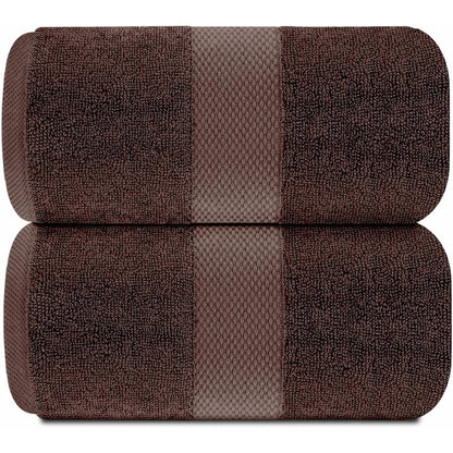 White Classic Luxury Cotton Oversized Bath Sheet 35x70 - Set of 2