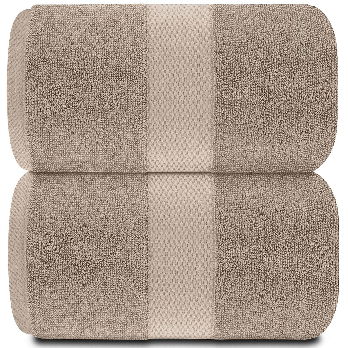 White Classic Luxury Cotton Oversized Bath Sheet 35x70 - Set of 2