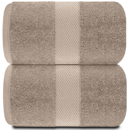 White Classic Luxury Cotton Oversized Bath Sheet 35x70 - Set of 2