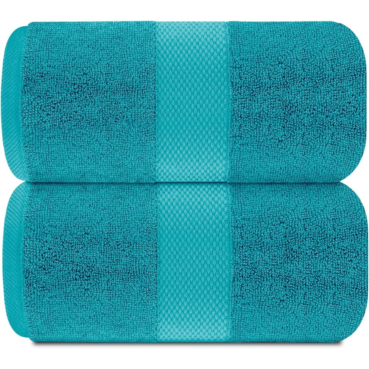 White Classic Luxury Cotton Oversized Bath Sheet 35x70 - Set of 2