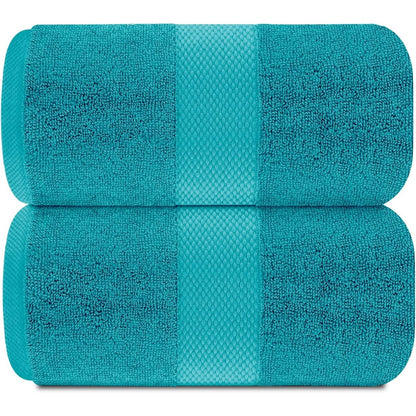 White Classic Luxury Cotton Oversized Bath Sheet 35x70 - Set of 2