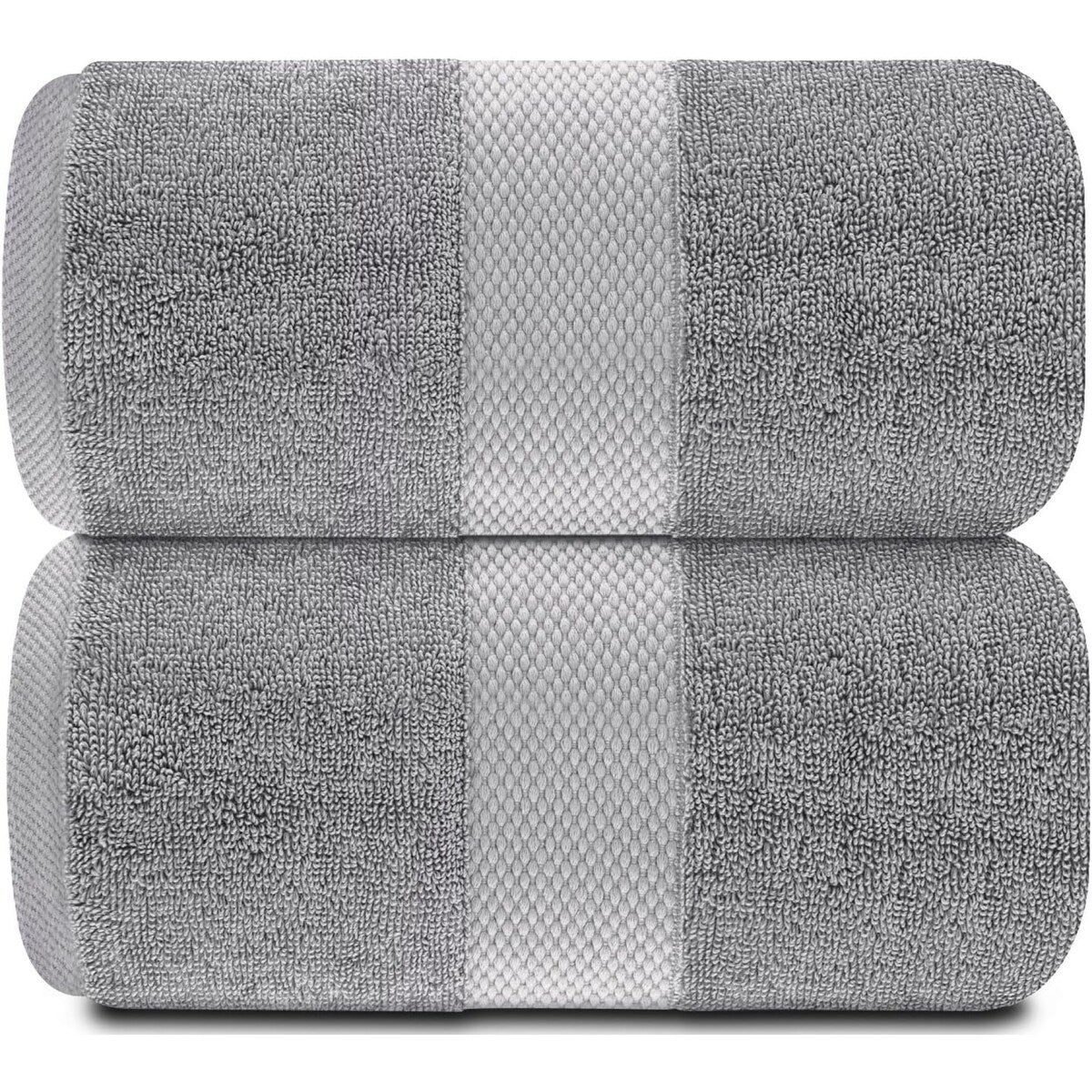 White Classic Luxury Cotton Oversized Bath Sheet 35x70 - Set of 2