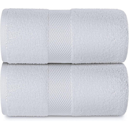 White Classic Luxury Cotton Oversized Bath Sheet 35x70 - Set of 2