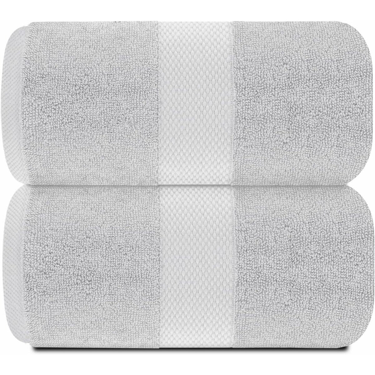 White Classic Luxury Cotton Oversized Bath Sheet 35x70 - Set of 2