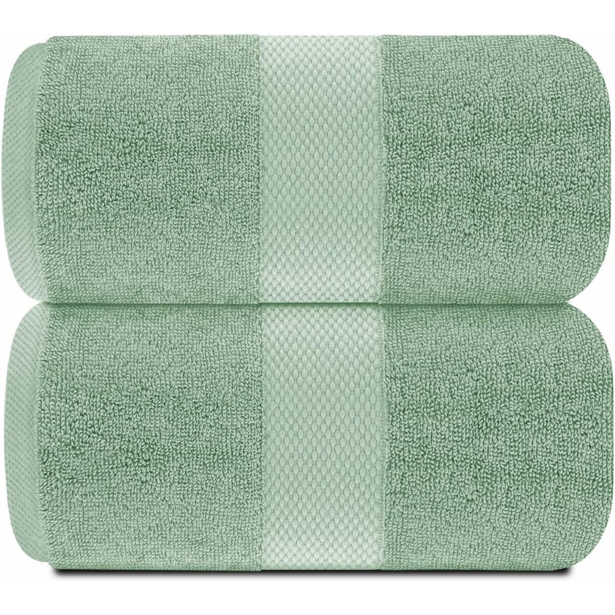 White Classic Luxury Cotton Oversized Bath Sheet 35x70 - Set of 2