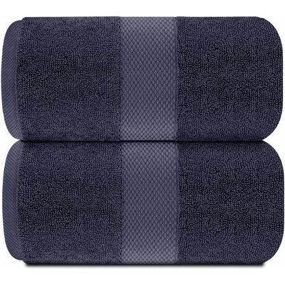 White Classic Luxury Cotton Oversized Bath Sheet 35x70 - Set of 2