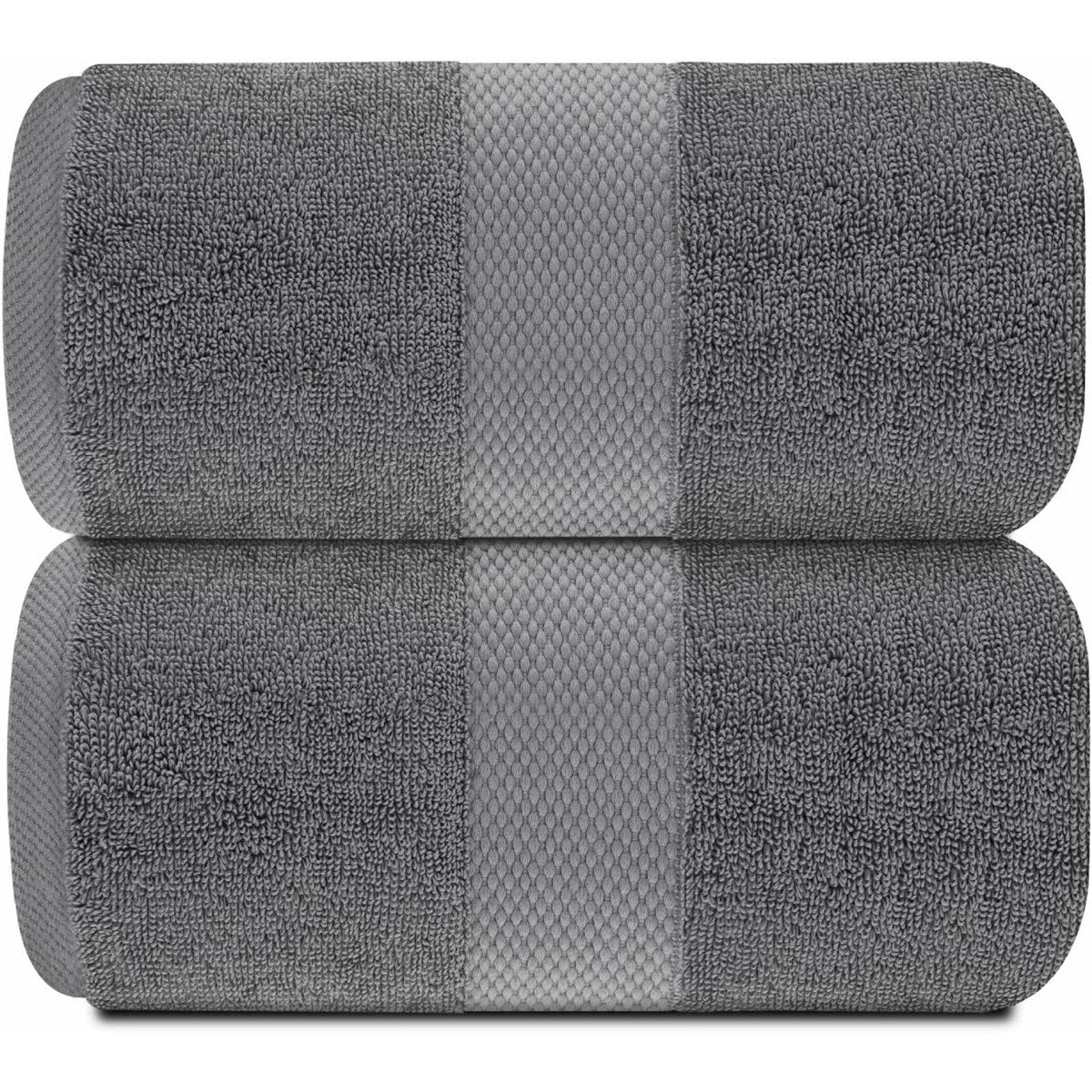 White Classic Luxury Cotton Oversized Bath Sheet 35x70 - Set of 2