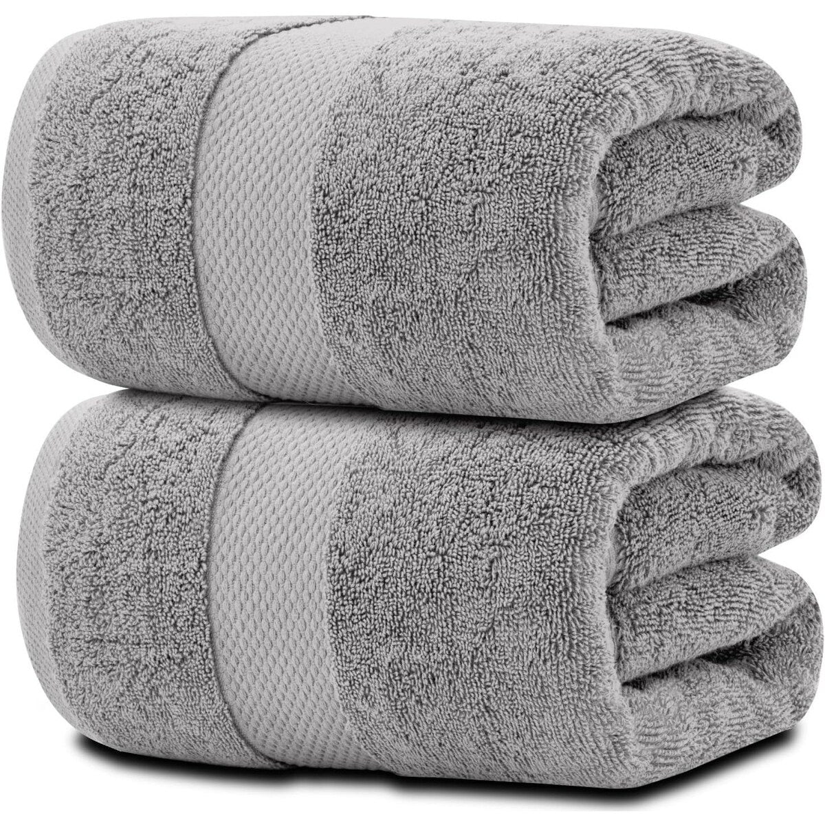 White Classic Luxury Cotton Oversized Bath Sheet 35x70 - Set of 2