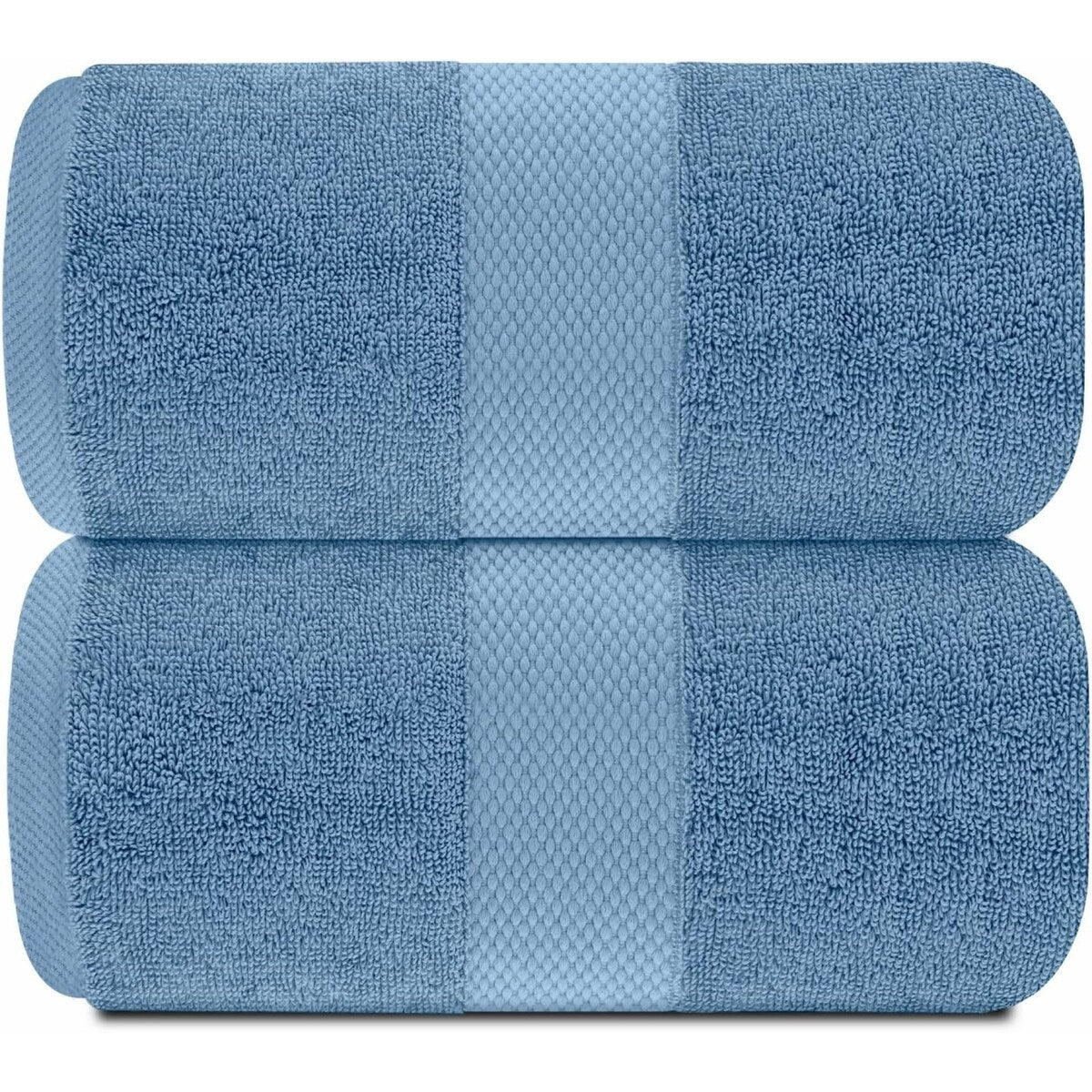 White Classic Luxury Cotton Oversized Bath Sheet 35x70 - Set of 2