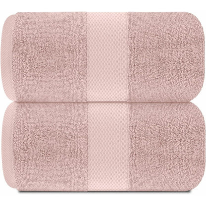 White Classic Luxury Cotton Oversized Bath Sheet 35x70 - Set of 2