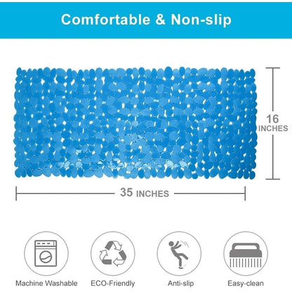 HomeRoots 35 White Spa Pebbles Non Slip Bathtub Mat