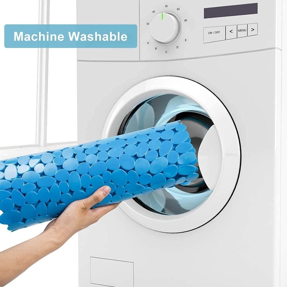 HomeRoots 35 White Spa Pebbles Non Slip Bathtub Mat