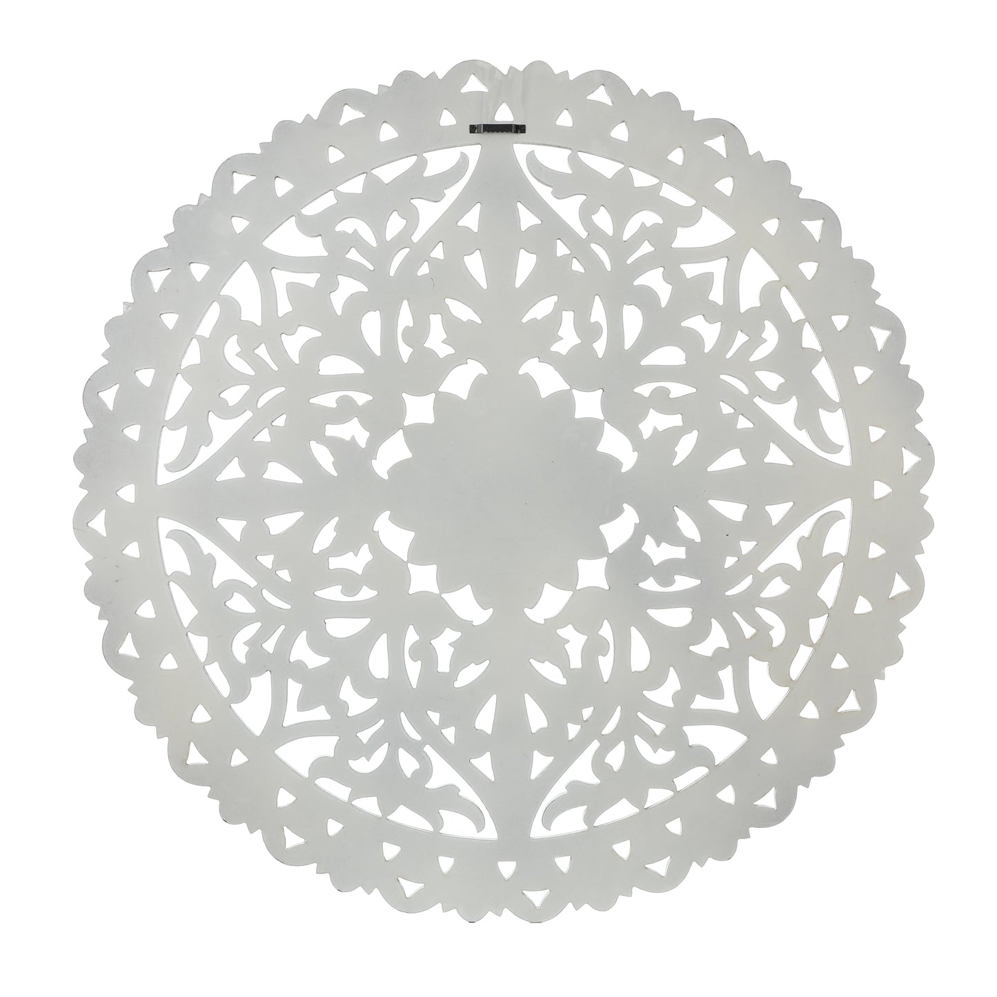 Distressed White Wood Flower Mandala 31.5 Round Wall Decor