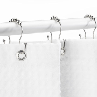 Whitmor Rust Proof Stainless Steel Double Side Shower Hooks, Set of 12 - Silver