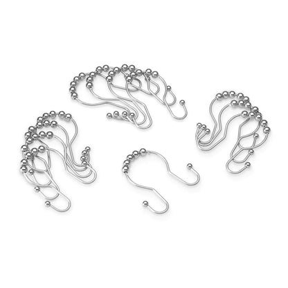 Whitmor Rust Proof Stainless Steel Double Side Shower Hooks, Set of 12 - Silver