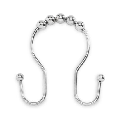 Whitmor Rust Proof Stainless Steel Double Side Shower Hooks, Set of 12 - Silver