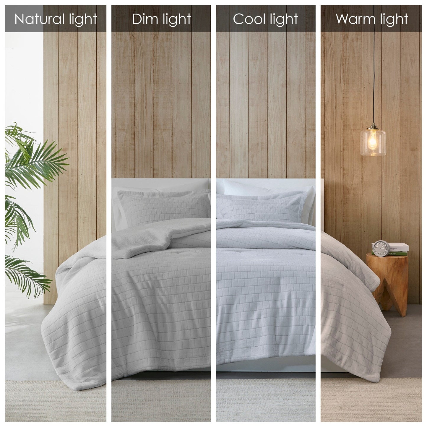 Whitney Plush to Sherpa Comforter Set by Madison Park