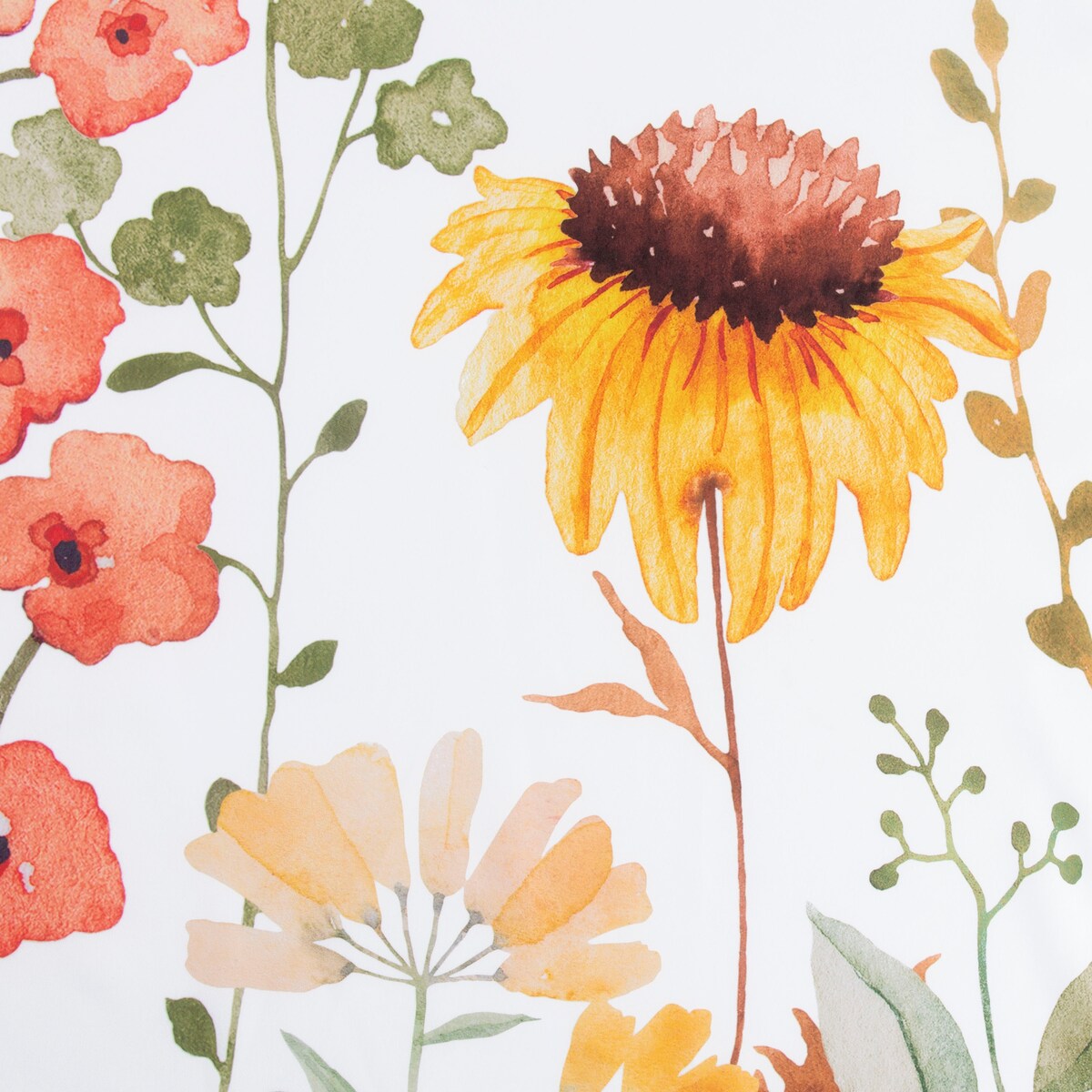 Wild Garden Polyester Fabric Printed Shower Curtain 70x72