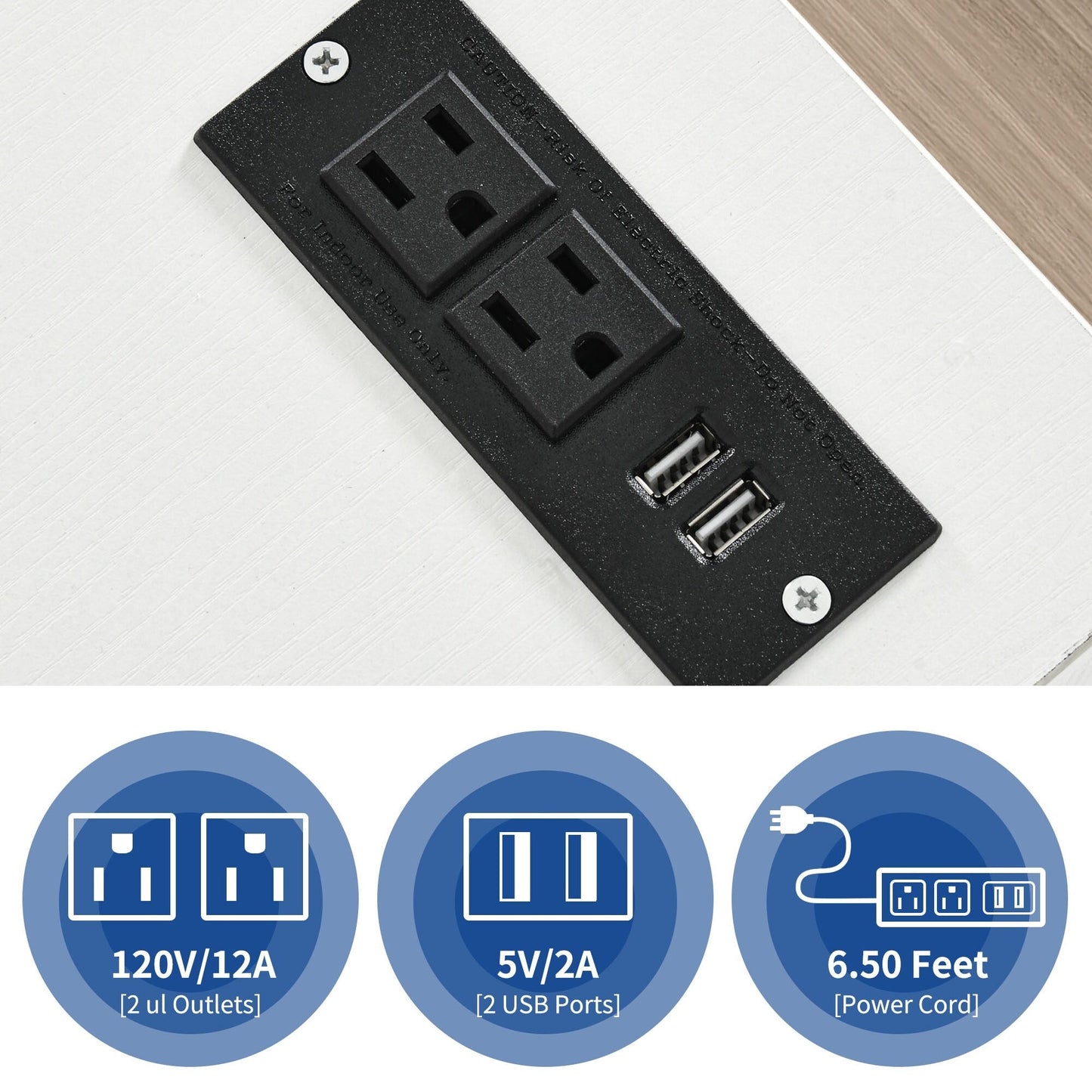 Wood File Cabinet with Charging Station Mobile Lateral Filing Cabinet Lockable Fits A4 Letter Legal Size Files