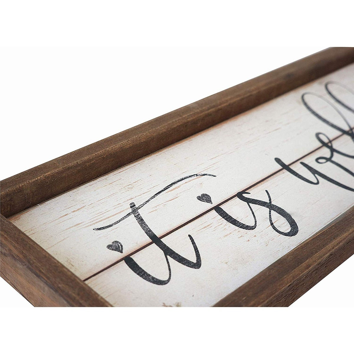 Wood Framed Wall Sign Decor with Quotes