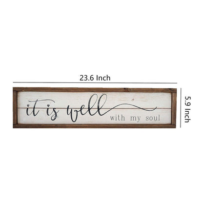 Wood Framed Wall Sign Decor with Quotes