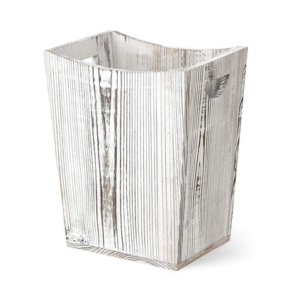 Wood Trash Can, Rustic Farmhouse Style Wastebasket Bin