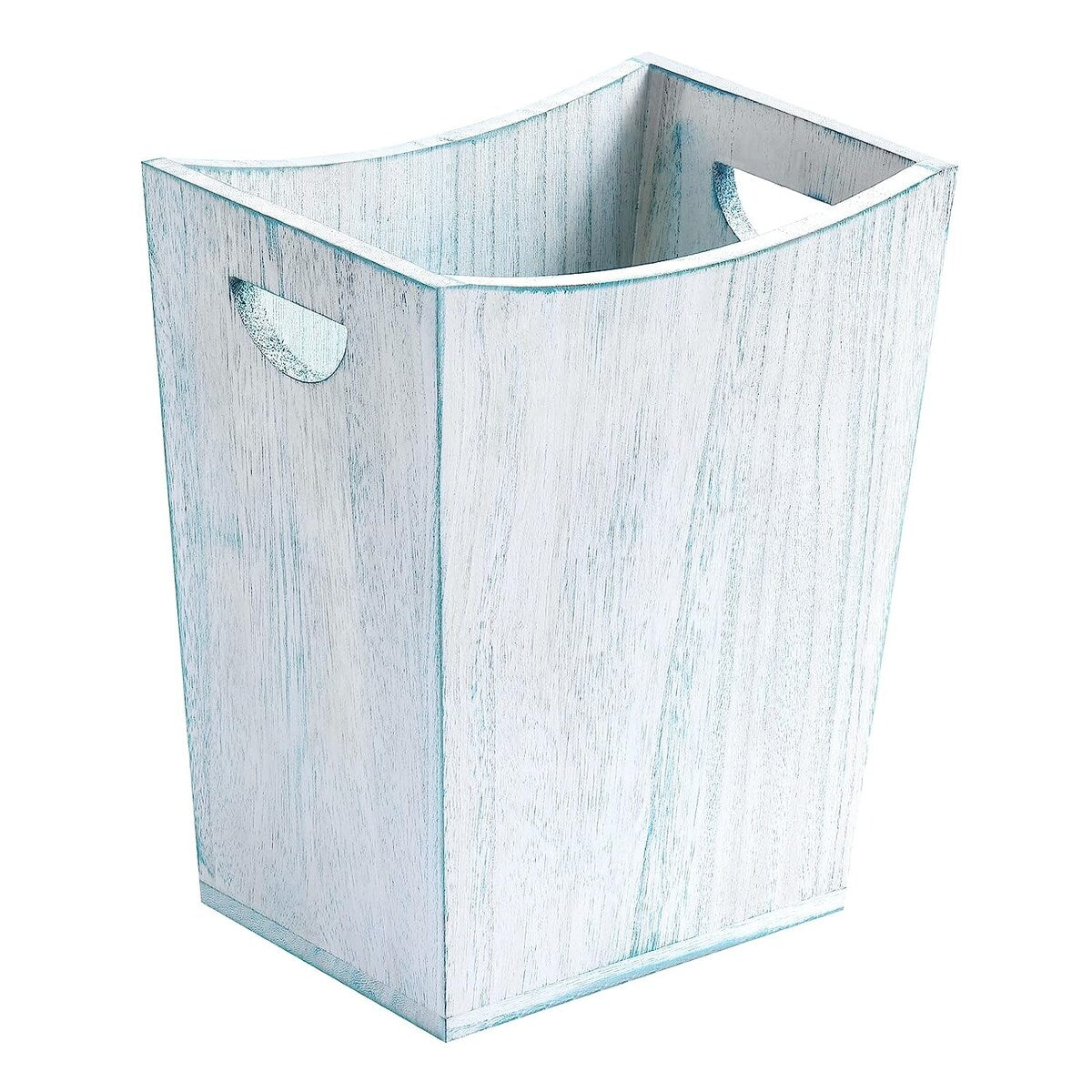 Wood Trash Can, Rustic Farmhouse Style Wastebasket Bin