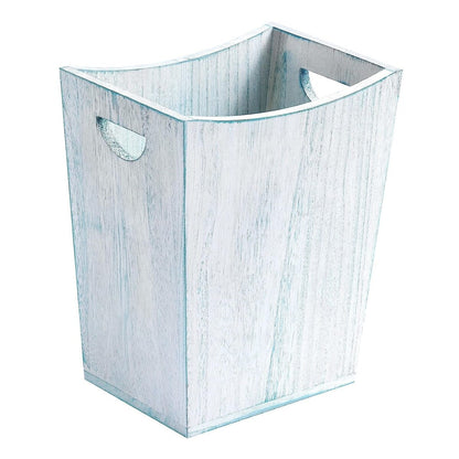 Wood Trash Can, Rustic Farmhouse Style Wastebasket Bin