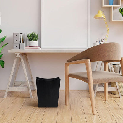 Wood Trash Can, Rustic Farmhouse Style Wastebasket Bin