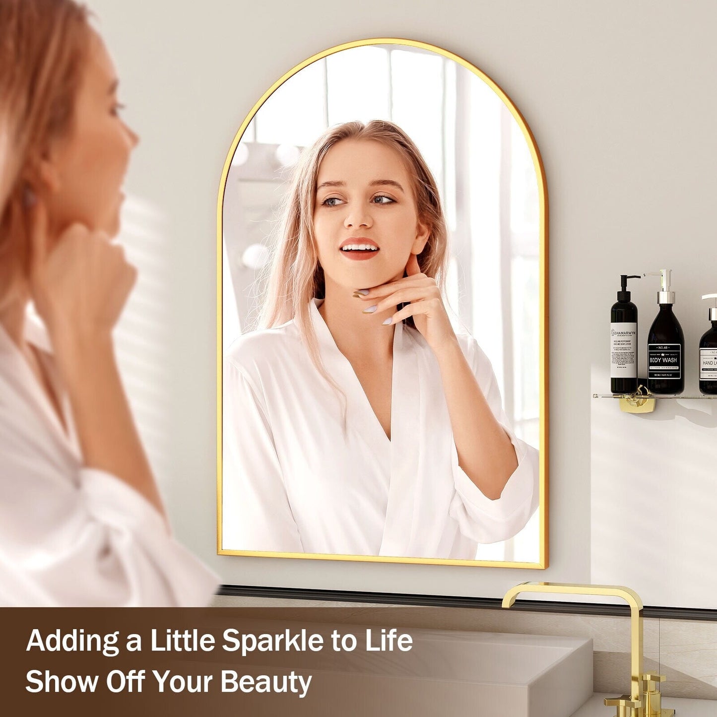 YVANLA Arch Bathroom Wall Mounted Vanity Mirror