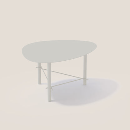 Cookie basso tavolino da salotto in metallo bianco