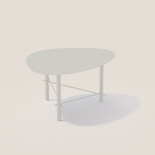 Cookie basso tavolino da salotto in metallo bianco