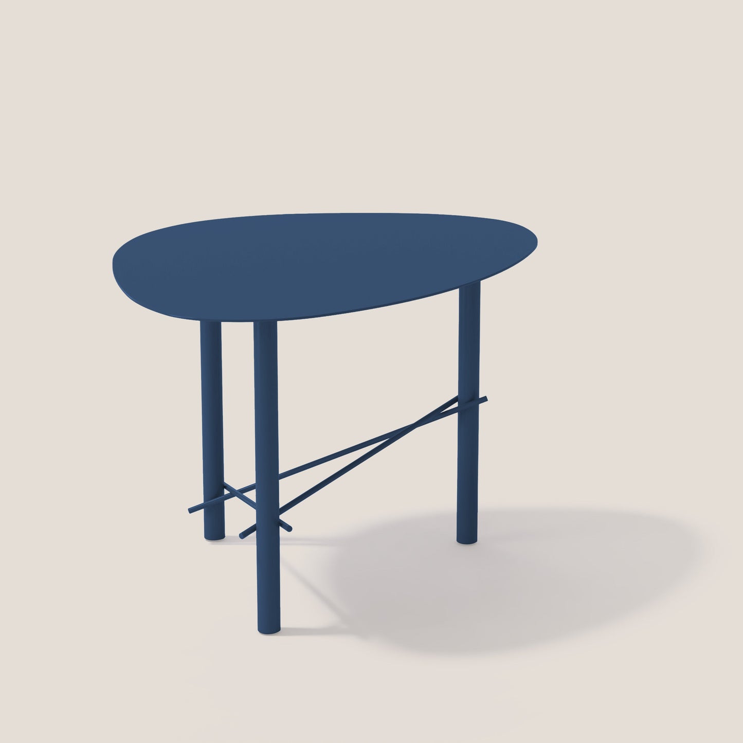 Cookie tavolino alto da salotto in metallo blu