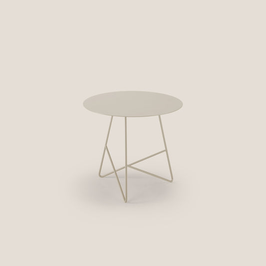 Ermione tavolino rotondo da salotto in metallo h44 canapa