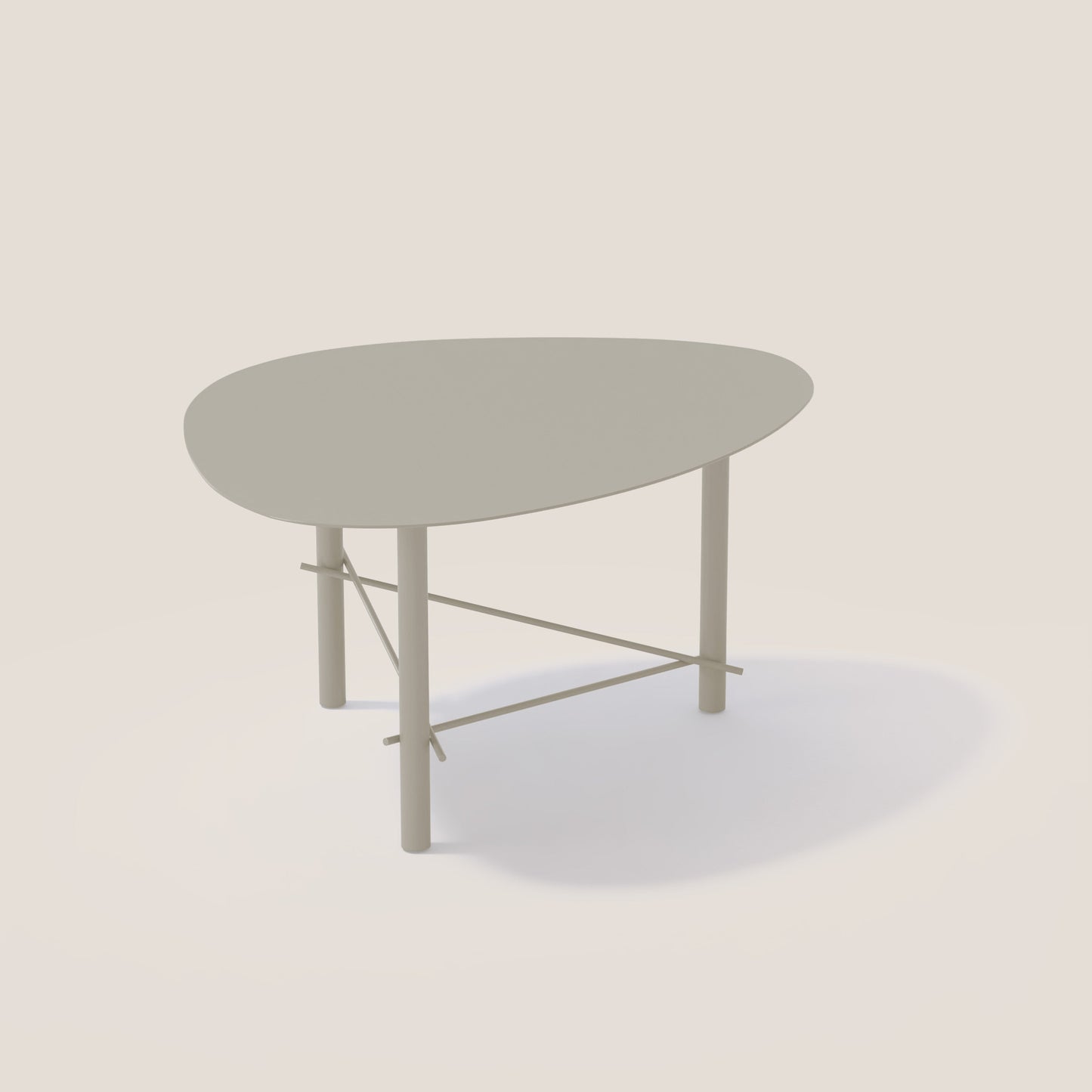 Cookie basso tavolino da salotto in metallo canapa