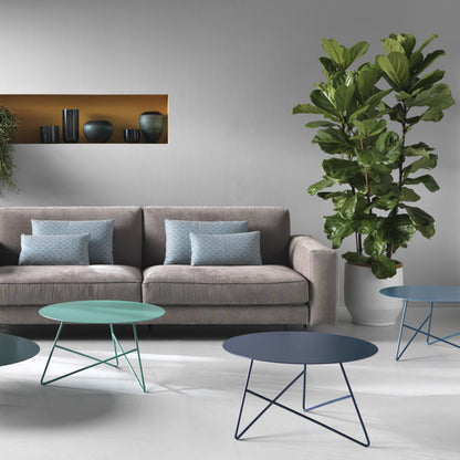 Ermione tavolino rotondo da salotto in metallo h35 oro