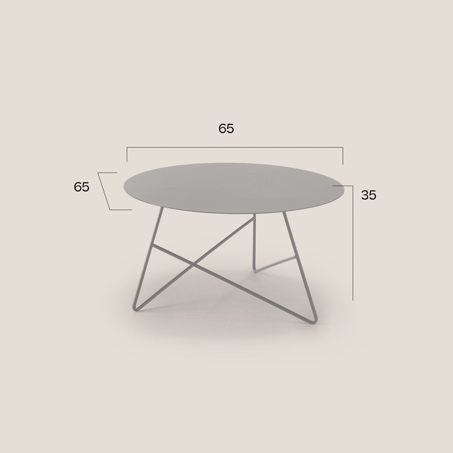 Ermione tavolino rotondo da salotto con piano in vetro marmo sahara black h35 nero