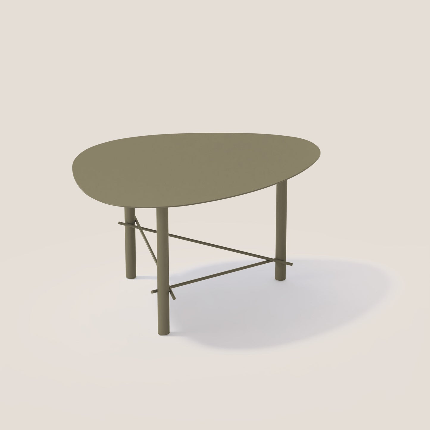 Cookie basso tavolino da salotto in metallo fango