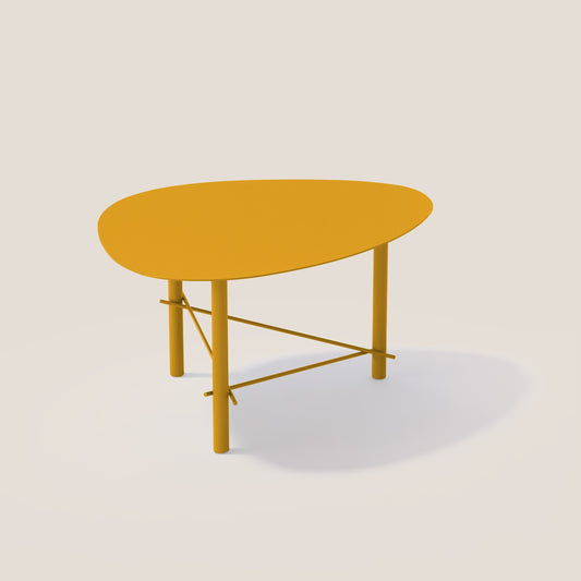 Cookie basso tavolino da salotto in metallo giallo