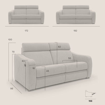 Gummy Divano con meccanismo relax elettrico beige