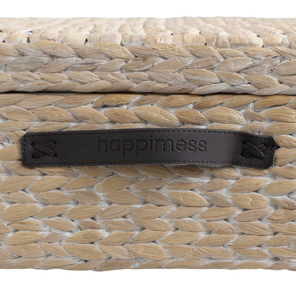 happimess Hyacinth/Wood Underbed Storage Bin with Wheels & Handles