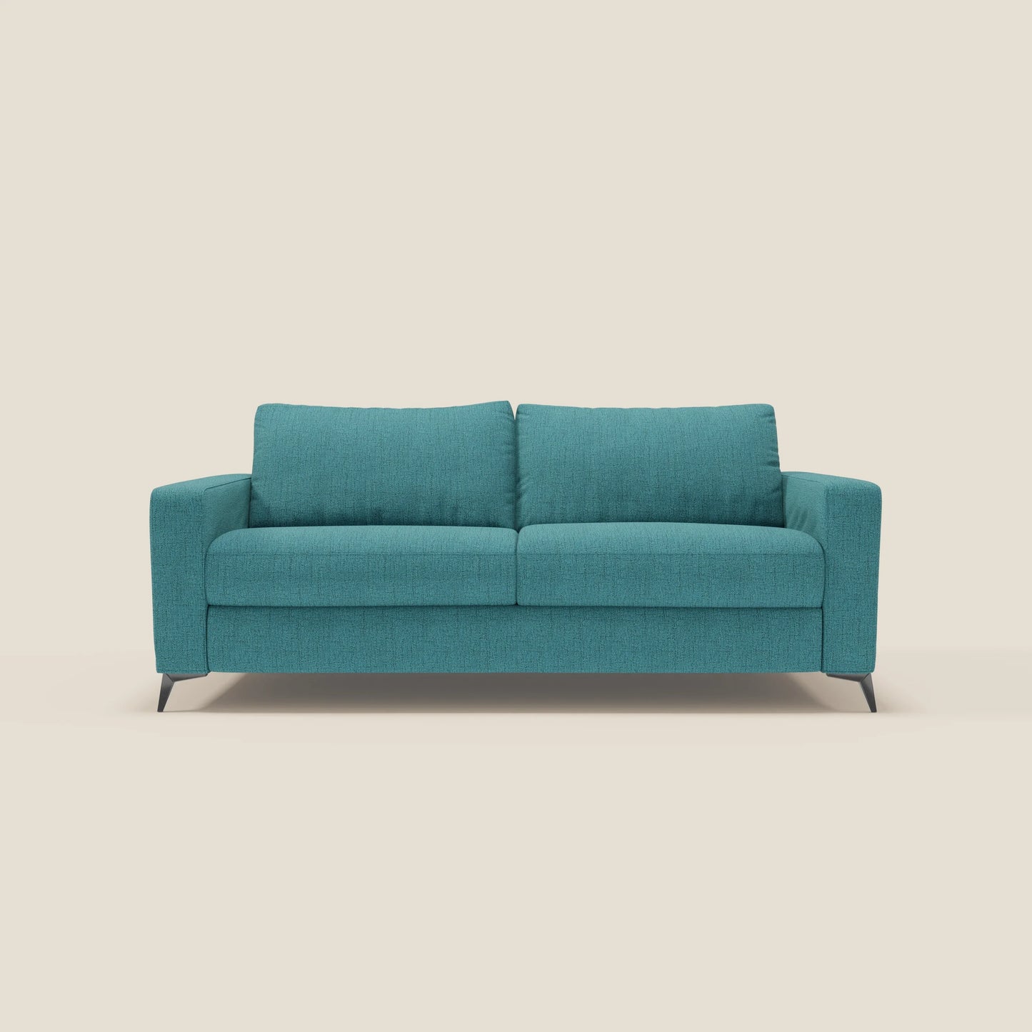 Alaya Divano letto matrimoniale dai morbidi cuscini in tessuto impermeabile T03 azzurro