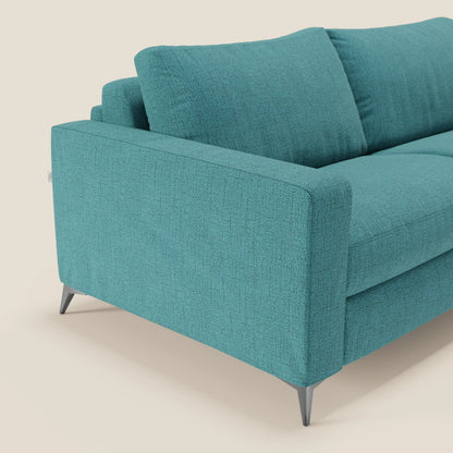 Alaya Divano letto matrimoniale dai morbidi cuscini in tessuto impermeabile T03 azzurro