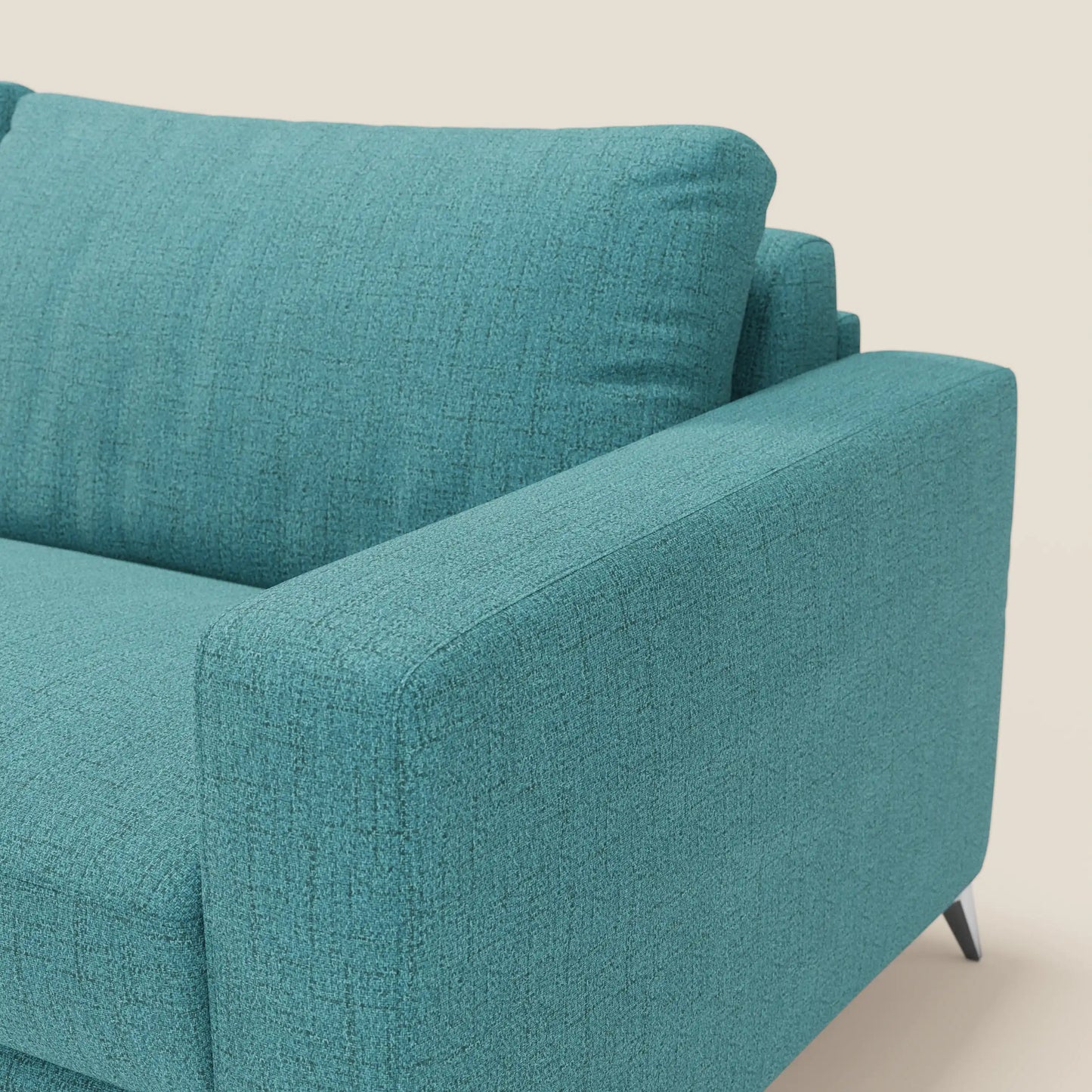 Alaya Divano letto matrimoniale dai morbidi cuscini in tessuto impermeabile T03 azzurro